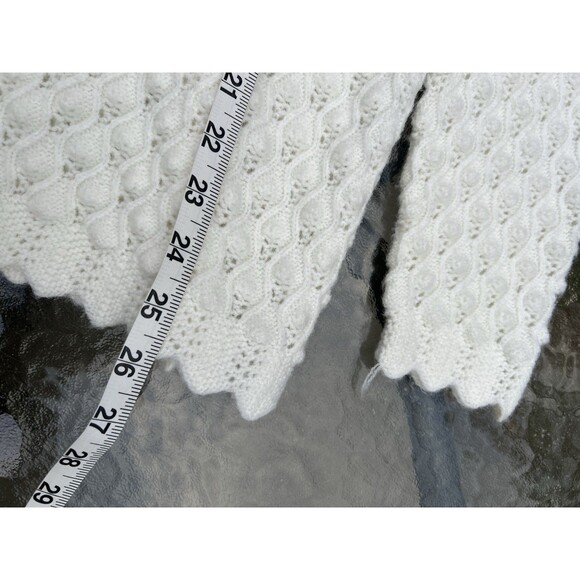 Vintage 60’s Women’s MCM Textured Pearl Cardigan L/XL Cottagecore Modest - Picture 7 of 8